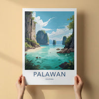 Palawan Poster - Philippines Travel Art - Tropical Island Paradise Home Decor