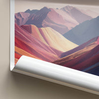 Palcoyo Poster - Peru Travel Art - Vivid Mountain Ridges Home Decor