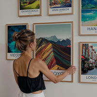 Palcoyo Poster - Peru Travel Print - Vibrant Mountain Layers Lounge Decor