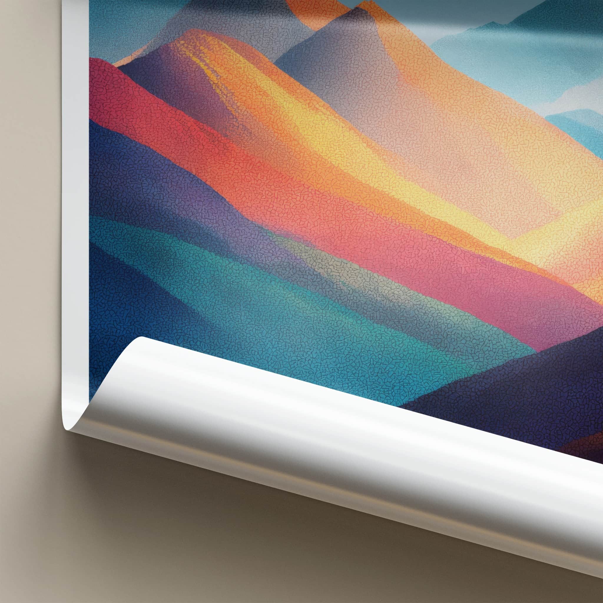 Palcoyo Poster - Peru Wall Art Striped Mountains Home Decor