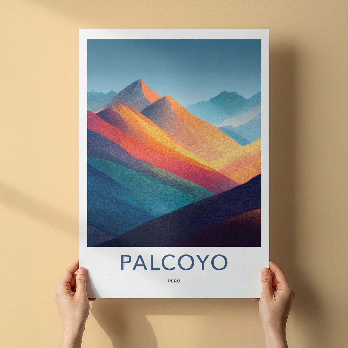 Palcoyo Poster - Peru Wall Art Striped Mountains Home Decor