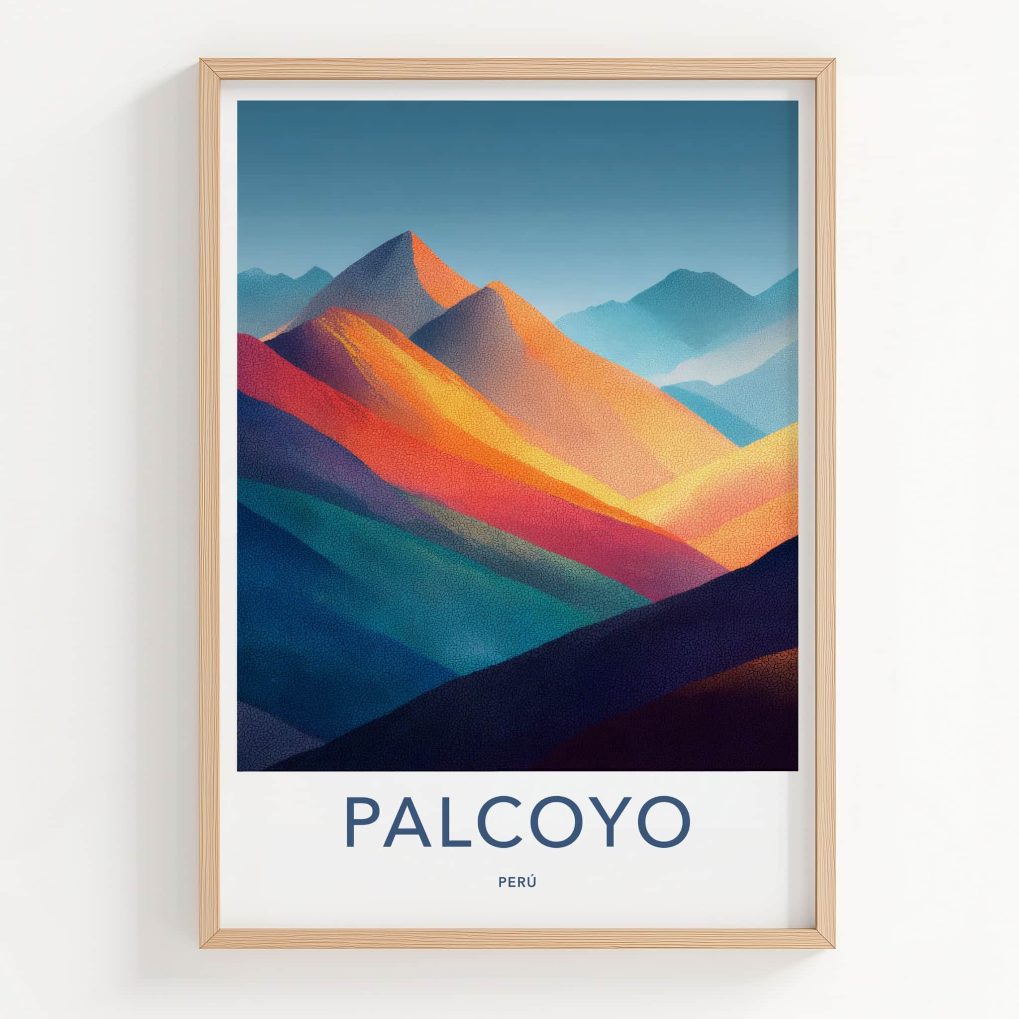Palcoyo Poster - Peru Wall Art Striped Mountains Home Decor