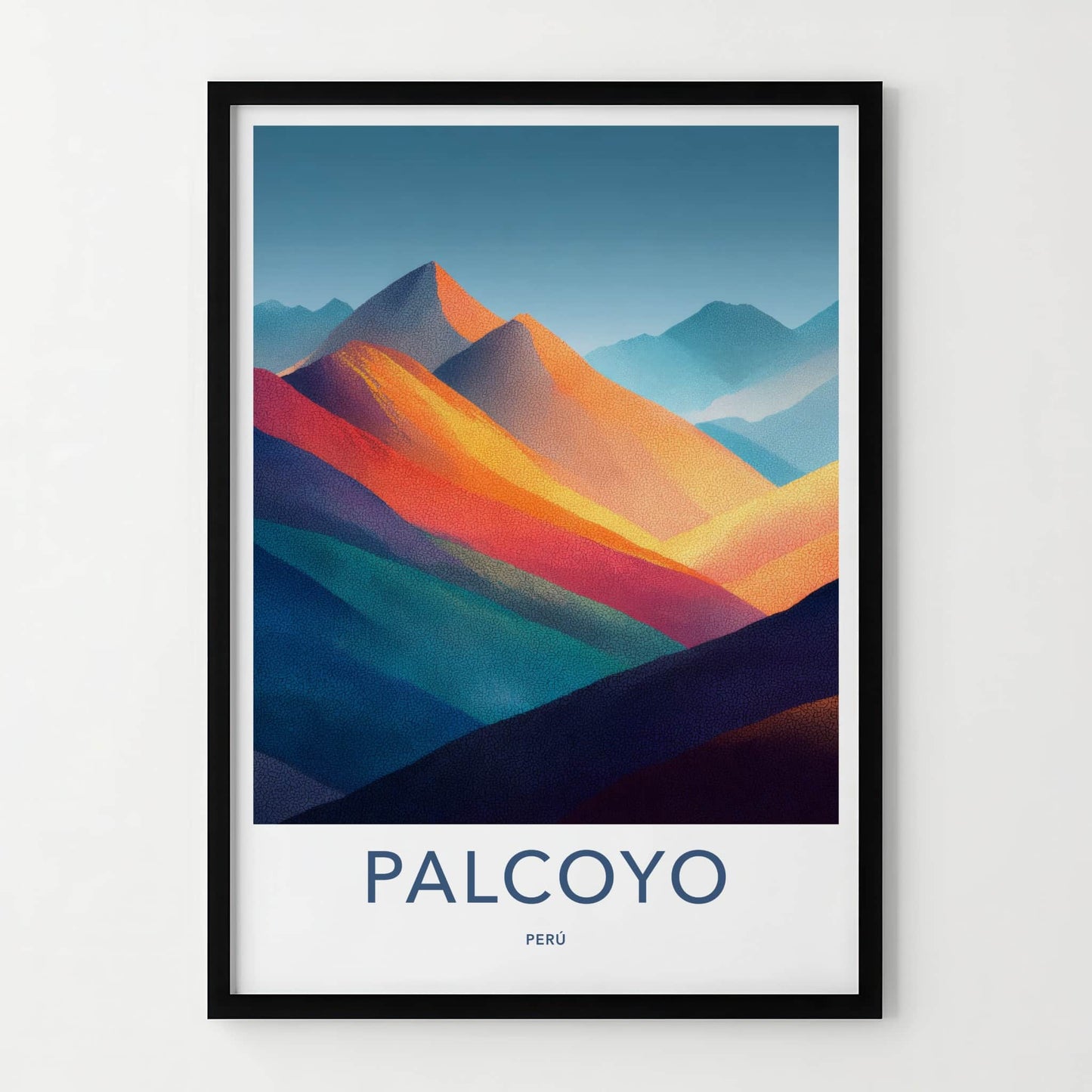 Palcoyo Poster - Peru Wall Art Striped Mountains Home Decor