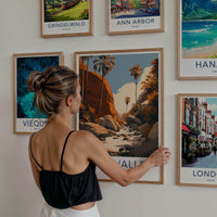 Palm Valley Poster - Australia Travel Art - Arid Canyon Scenery Wall Decor