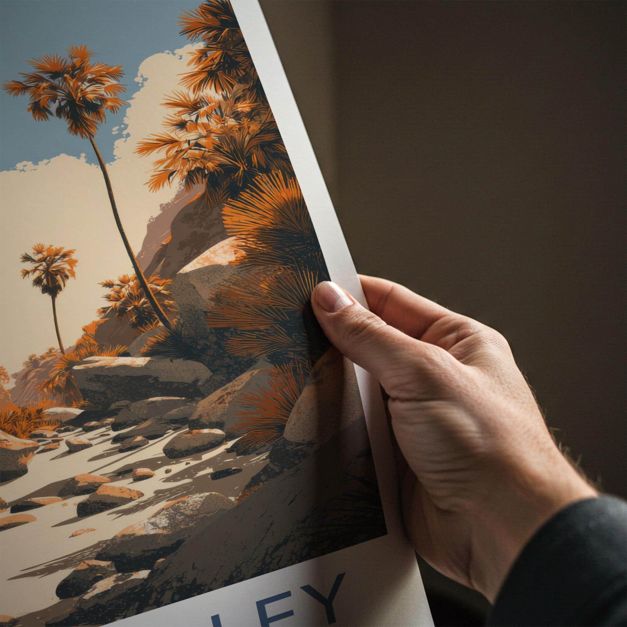 Palm Valley Poster - Australia Travel Art - Arid Canyon Scenery Wall Decor