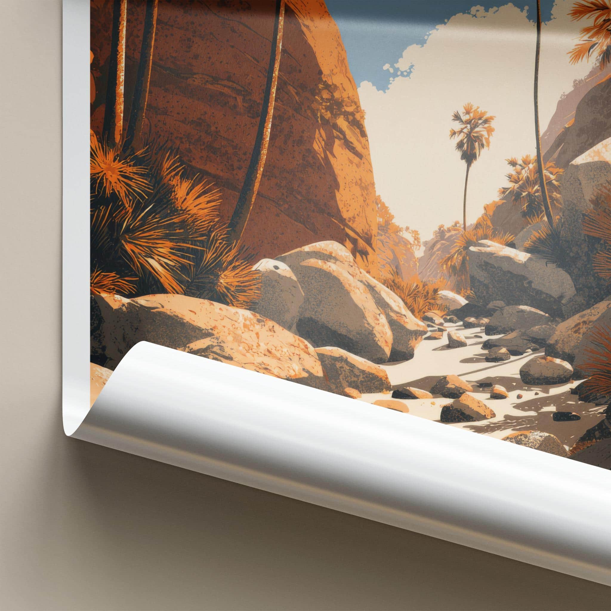 Palm Valley Poster - Australia Travel Art - Arid Canyon Scenery Wall Decor