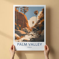 Palm Valley Poster - Australia Travel Art - Arid Canyon Scenery Wall Decor