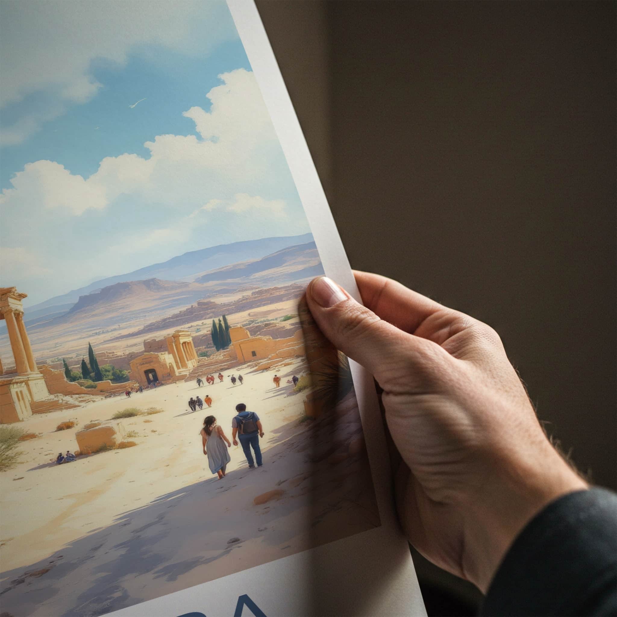 Palmyra Poster - Syria Travel Art - Ancient Desert Ruins Home Decor