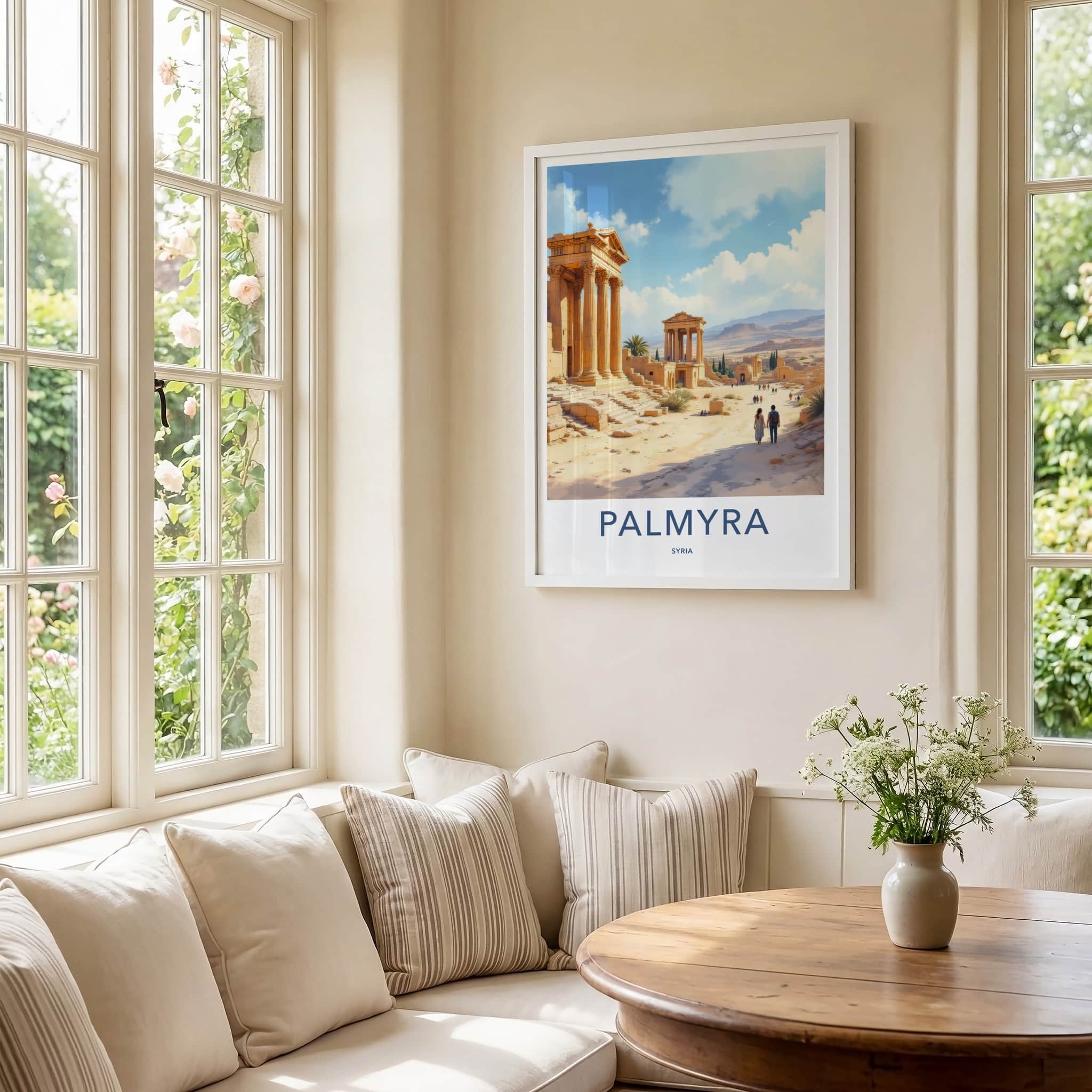 Palmyra Poster - Syria Travel Art - Ancient Desert Ruins Home Decor