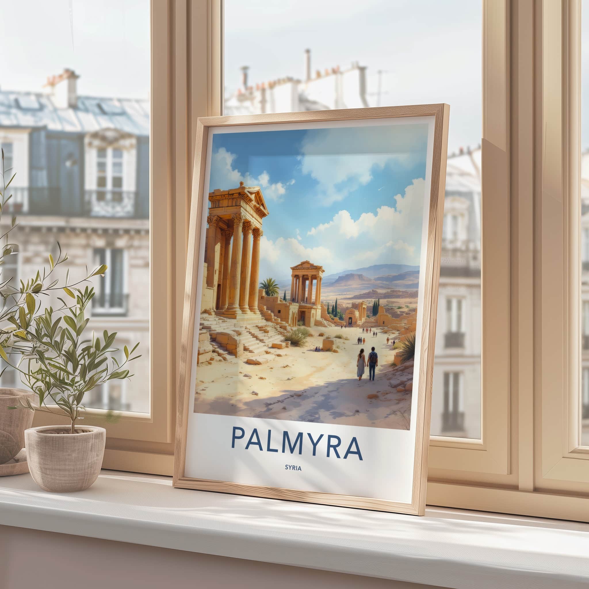 Palmyra Poster - Syria Travel Art - Ancient Desert Ruins Home Decor