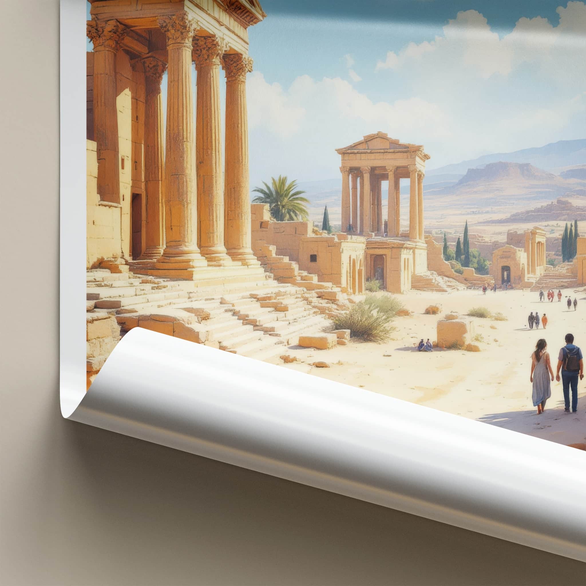 Palmyra Poster - Syria Travel Art - Ancient Desert Ruins Home Decor