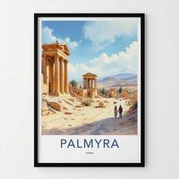 Palmyra Poster - Syria Travel Art - Ancient Desert Ruins Home Decor
