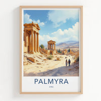 Palmyra Poster - Syria Travel Art - Ancient Desert Ruins Home Decor