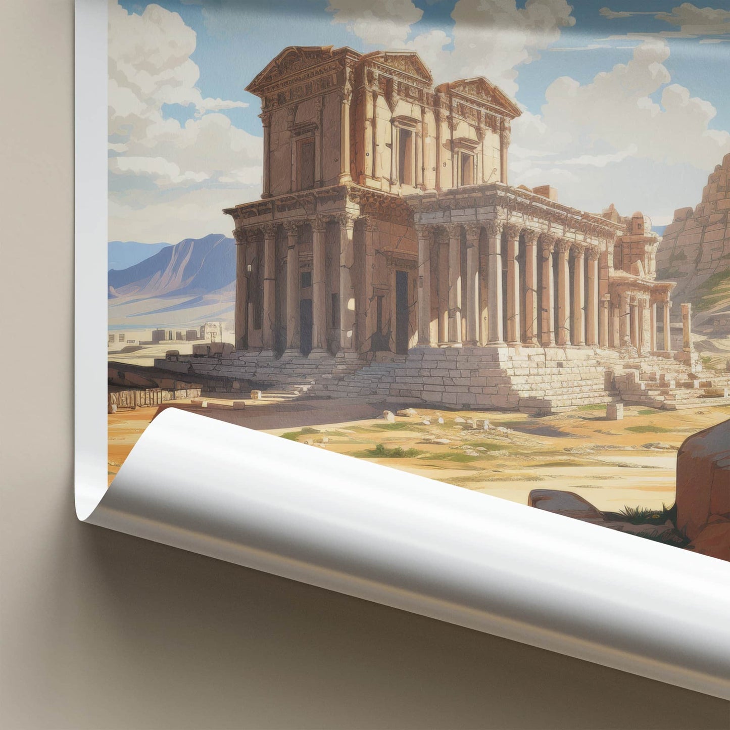 Palmyra Poster - Syria Travel Art - Ancient Desert Temple Home Decor