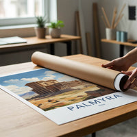 Palmyra Poster - Syria Travel Art - Ancient Desert Temple Home Decor