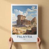Palmyra Poster - Syria Travel Art - Ancient Desert Temple Home Decor