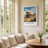 Palmyra Poster - Syria Travel Art - Ancient Desert Temple Home Decor