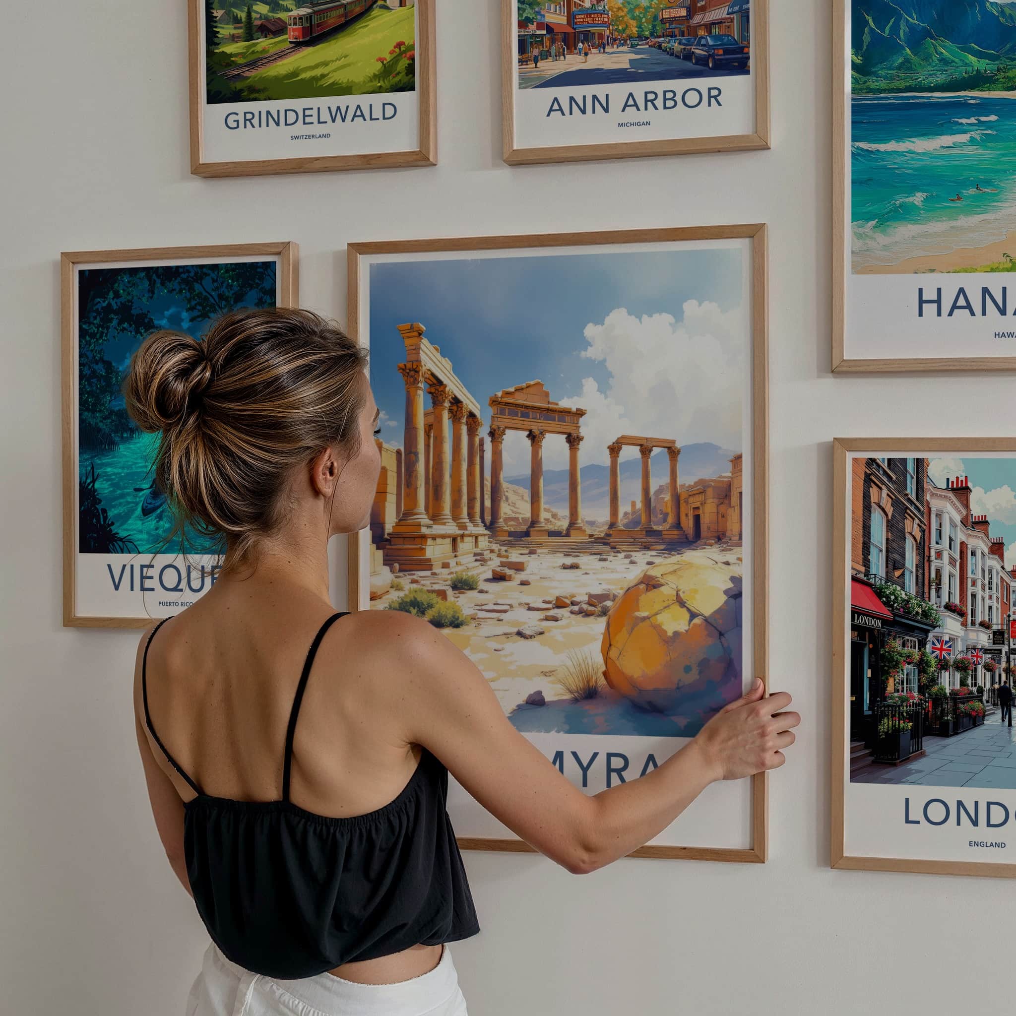 Palmyra Poster - Syria Travel Art - Ancient Roman Columns Home Decor