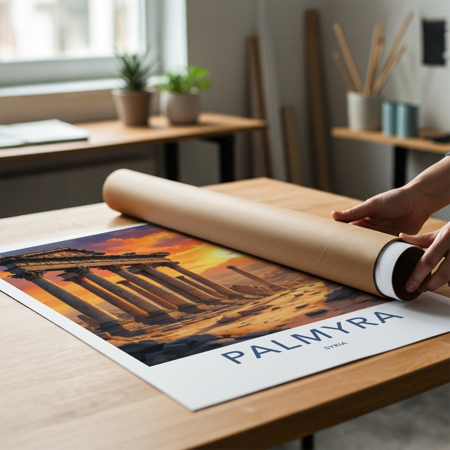 Palmyra Poster - Syria Travel Art - Ancient Roman Ruins Home Decor