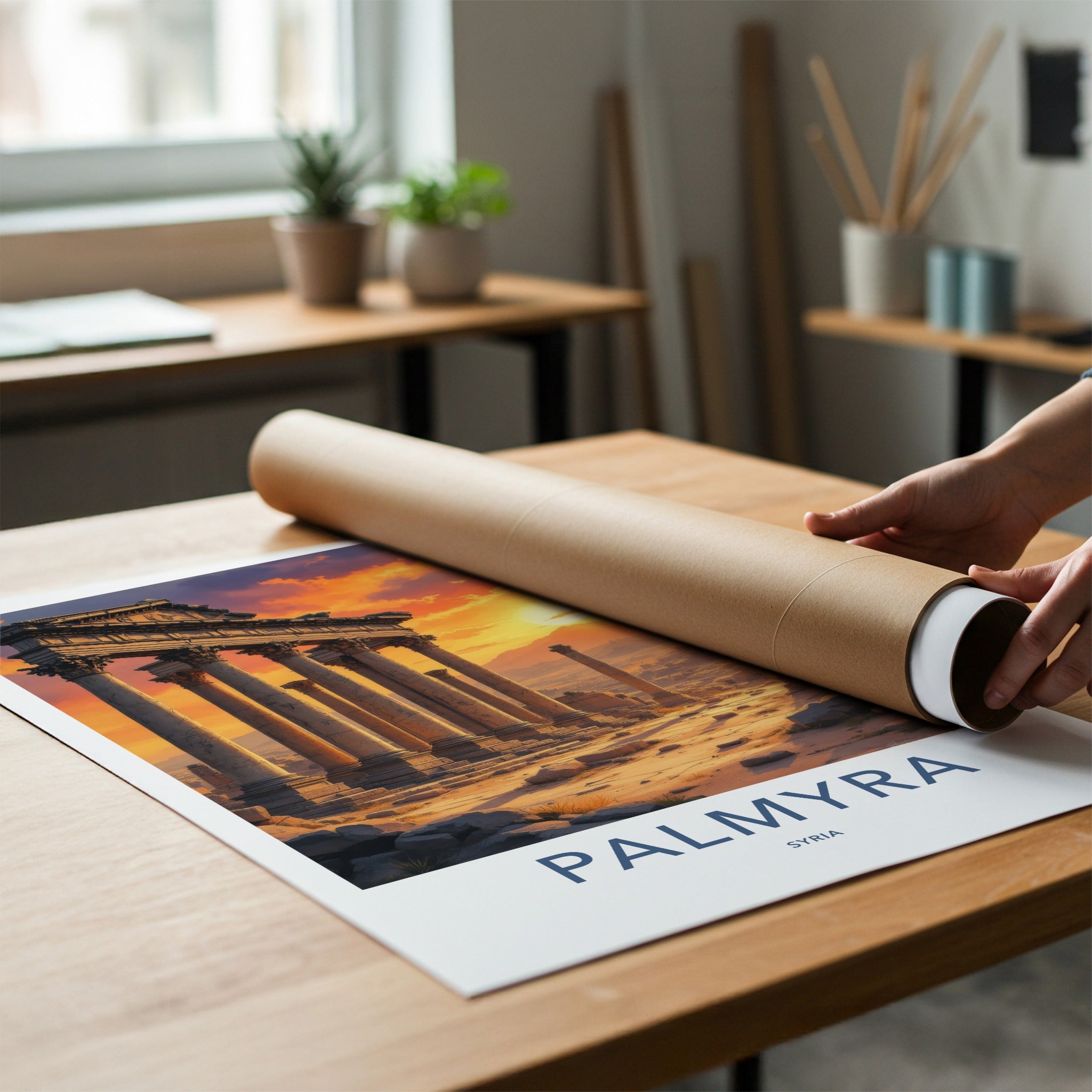 Palmyra Poster - Syria Travel Art - Ancient Roman Ruins Home Decor