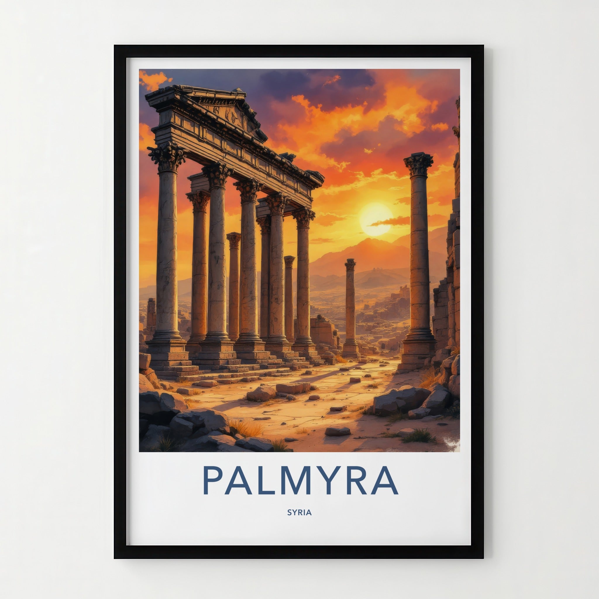 Palmyra Poster - Syria Travel Art - Ancient Roman Ruins Home Decor