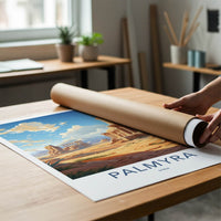 Palmyra Poster - Syria Travel Art - Ancient Ruin Columns Home Decor