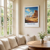 Palmyra Poster - Syria Travel Art - Ancient Ruin Columns Home Decor