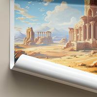 Palmyra Poster - Syria Travel Art - Ancient Ruin Columns Home Decor