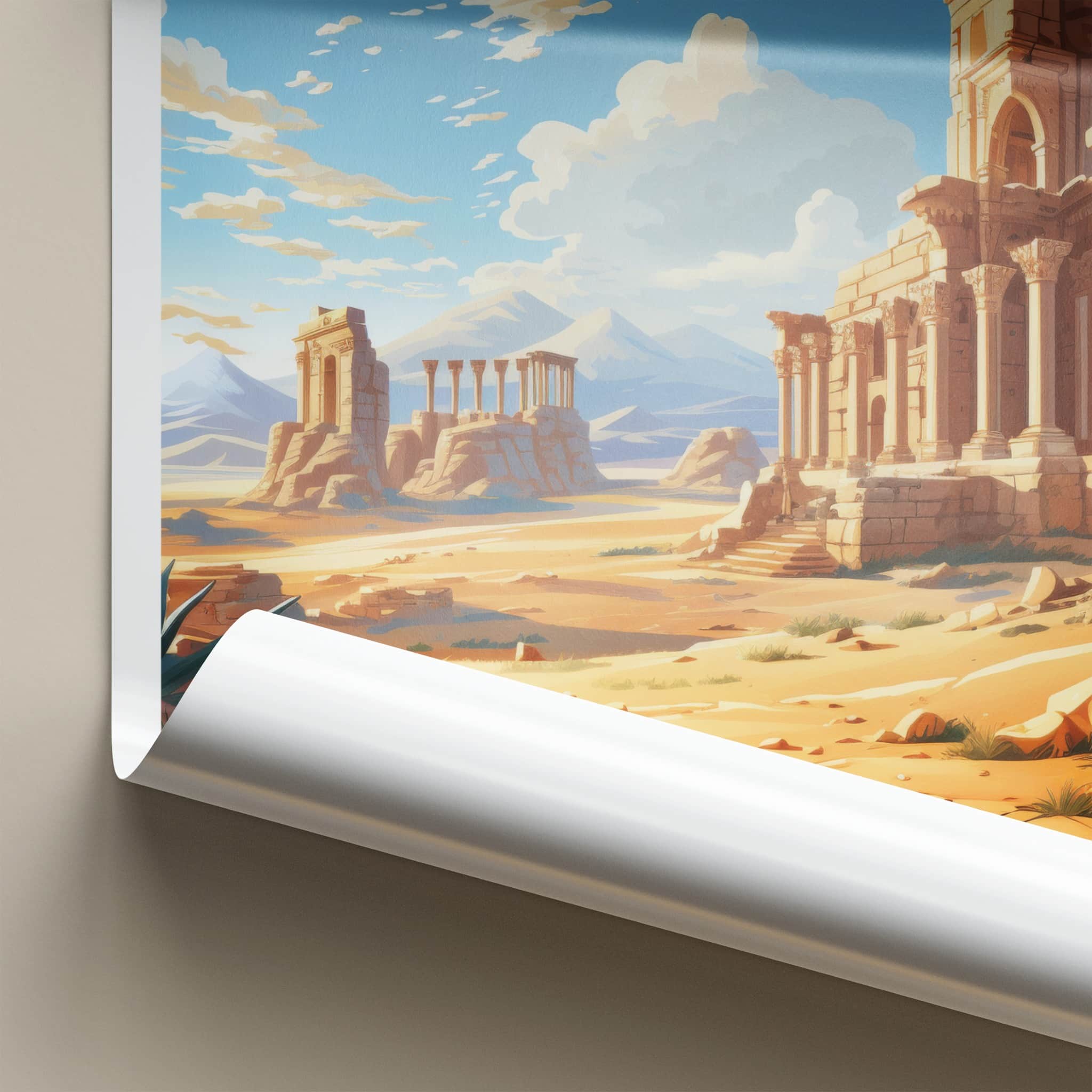 Palmyra Poster - Syria Travel Art - Ancient Ruin Columns Home Decor
