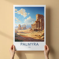 Palmyra Poster - Syria Travel Art - Ancient Ruin Columns Home Decor