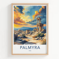 Palmyra Poster - Syria Travel Art - Ancient Ruin Columns Home Decor