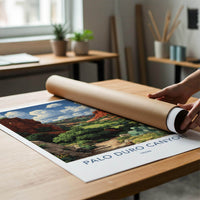 Palo Duro Canyon Poster - Texas Travel Art - Cactus Canyon Trail Home Decor