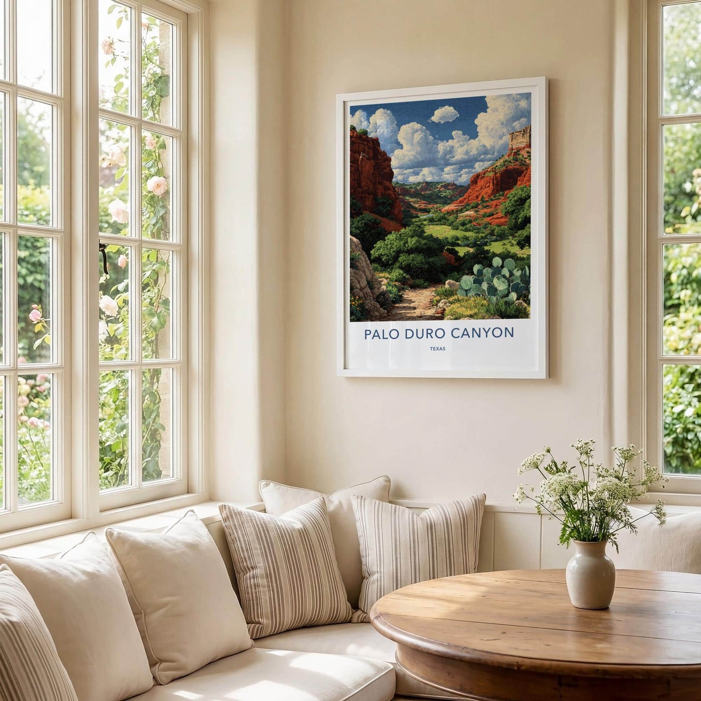 Palo Duro Canyon Poster - Texas Travel Art - Cactus Canyon Trail Home Decor
