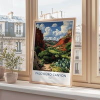 Palo Duro Canyon Poster - Texas Travel Art - Cactus Canyon Trail Home Decor