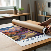 Palo Duro Poster - Texas Travel Art - Canyon Lighthouse Stream Home Decor