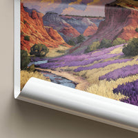 Palo Duro Poster - Texas Travel Art - Canyon Lighthouse Stream Home Decor