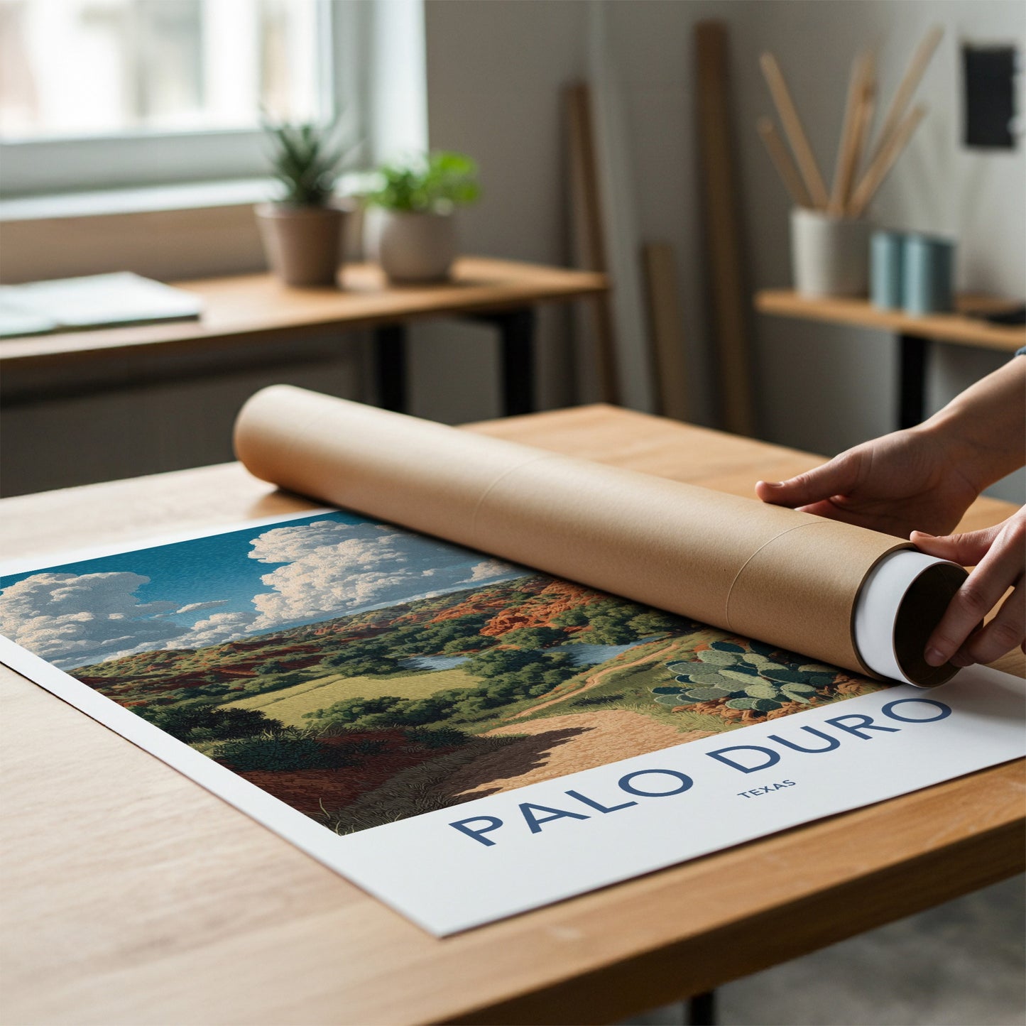 Palo Duro Poster - Texas Travel Print - Canyon Home Cliff Home Decor
