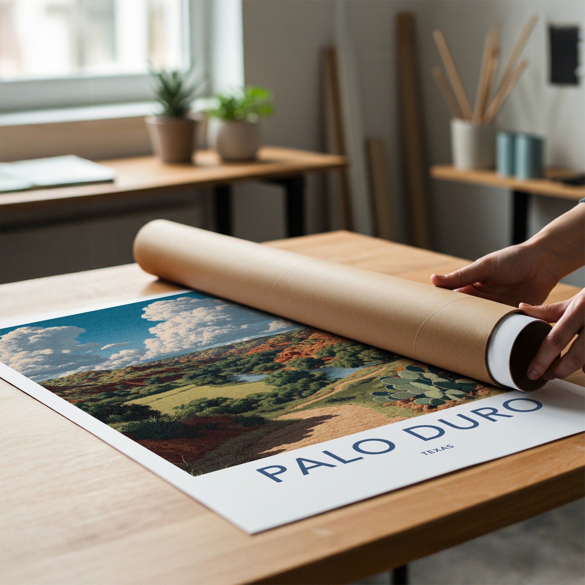 Palo Duro Poster - Texas Travel Print - Canyon Home Cliff Home Decor