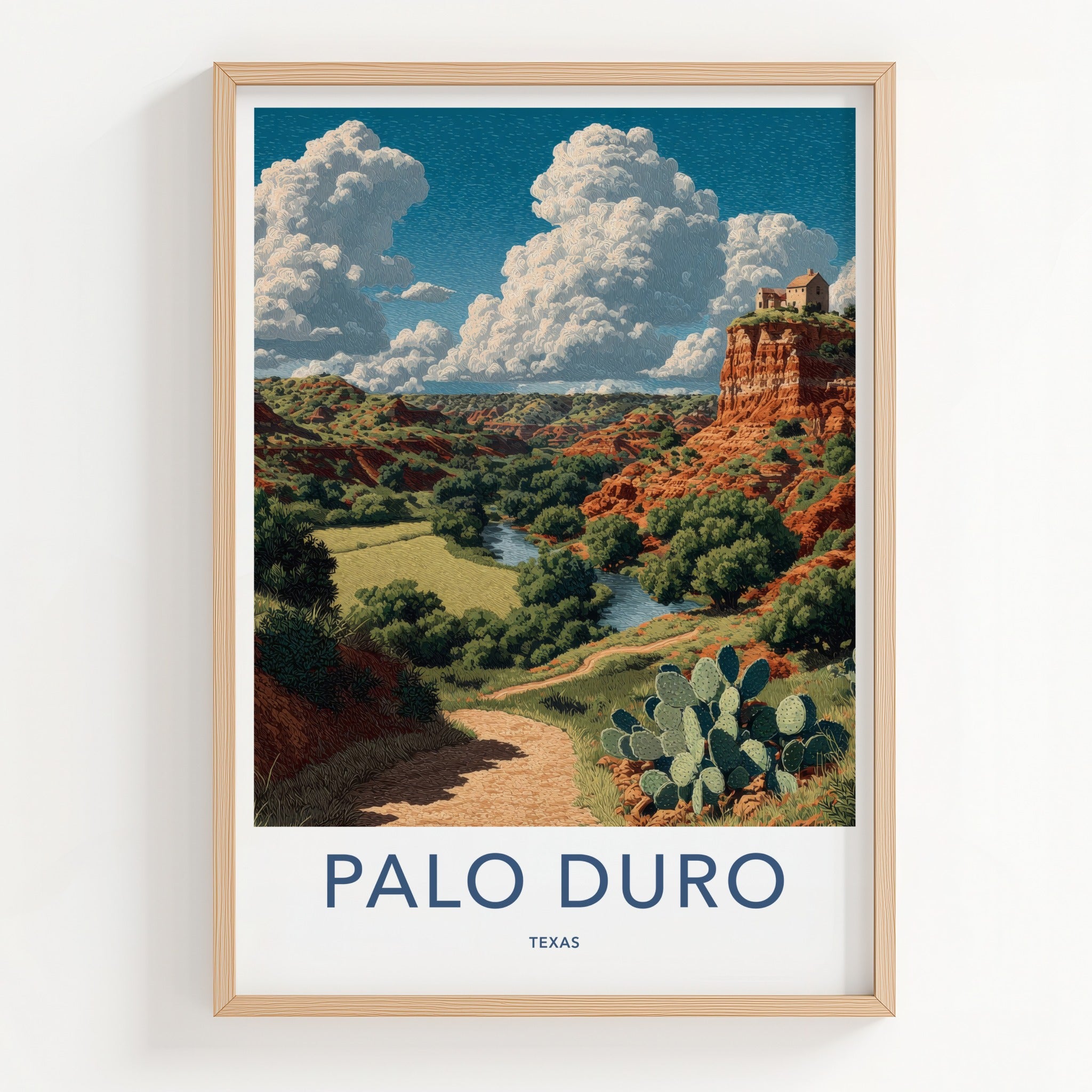 Palo Duro Poster - Texas Travel Print - Canyon Home Cliff Home Decor