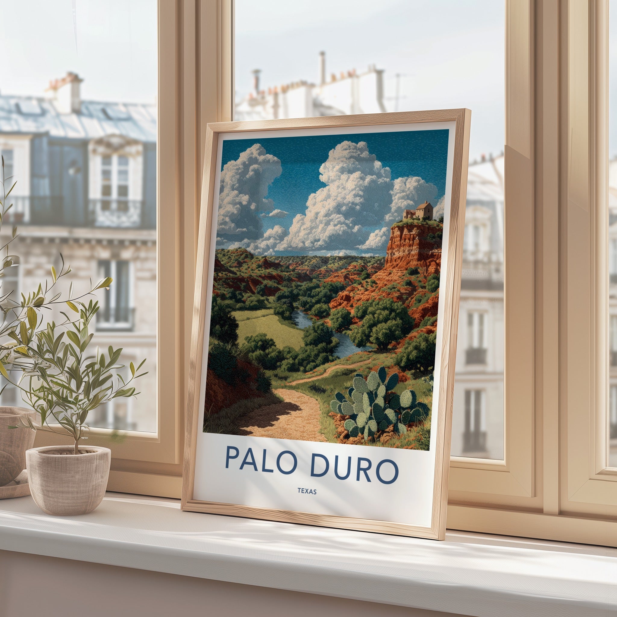 Palo Duro Poster - Texas Travel Print - Canyon Home Cliff Home Decor
