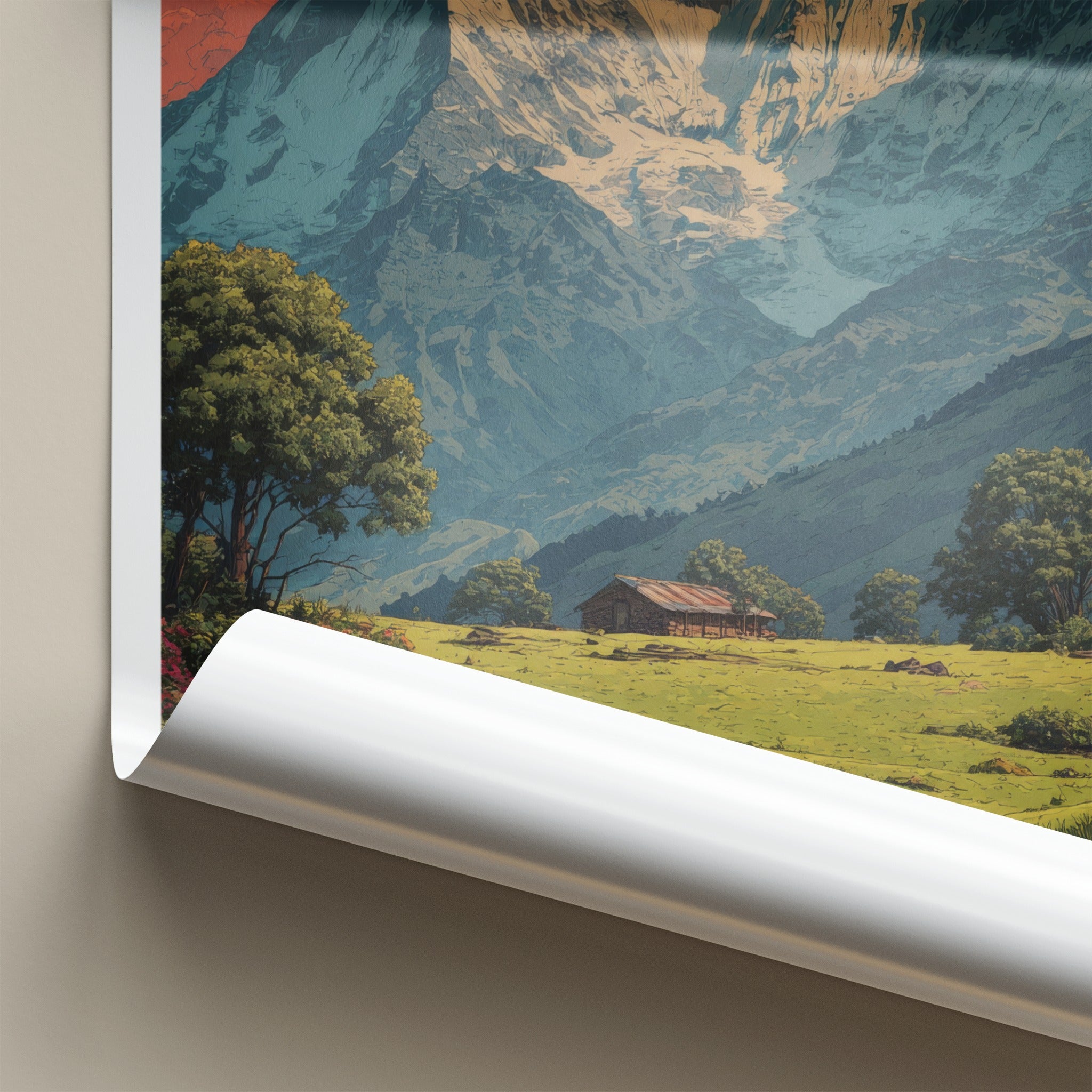 Panchchuli Poster - India Snow Capped Peaks Travel Art