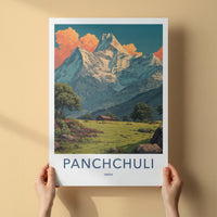 Panchchuli Poster - India Snow Capped Peaks Travel Art