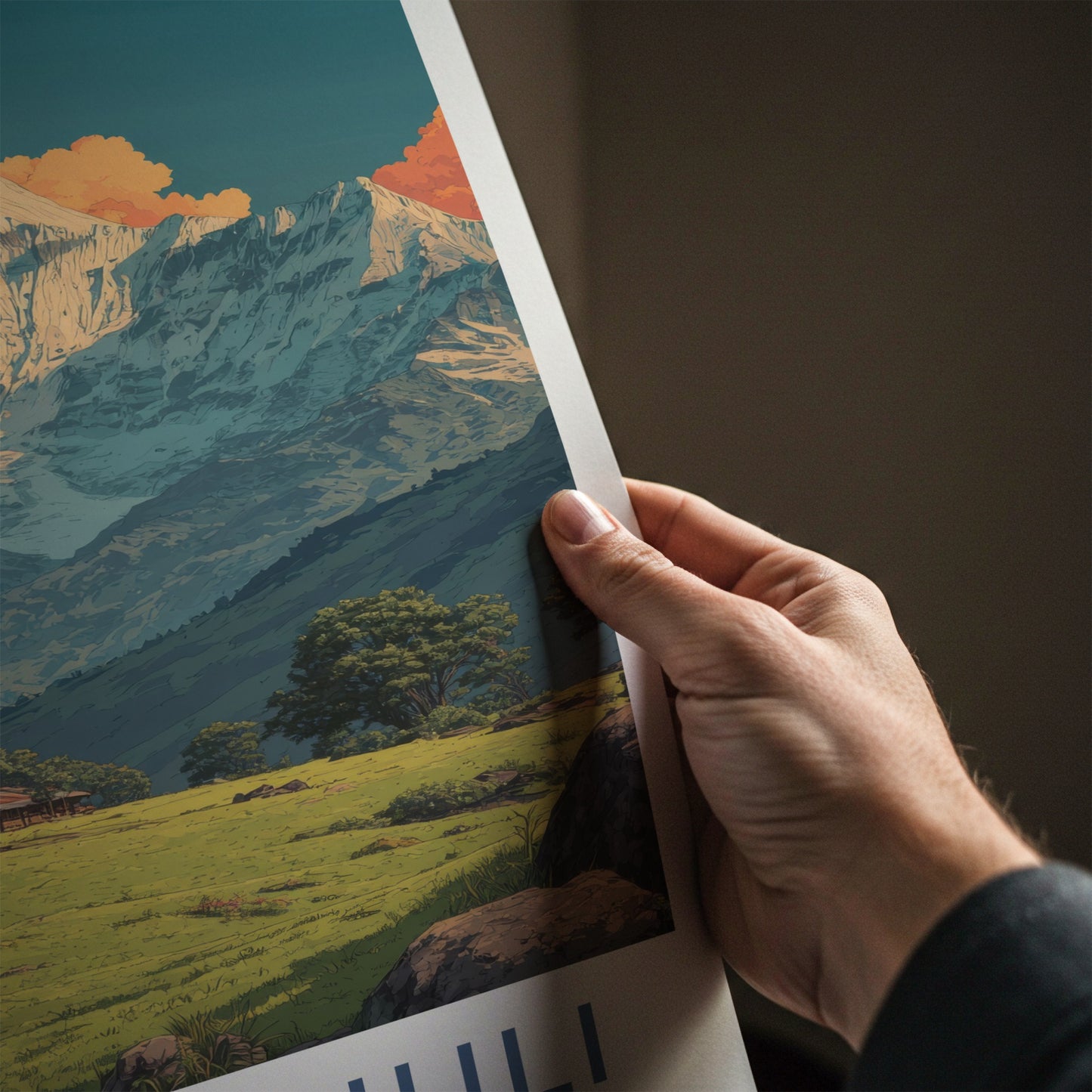 Panchchuli Poster - India Snow Capped Peaks Travel Art