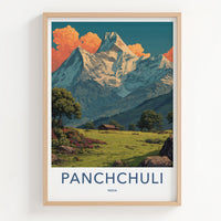 Panchchuli Poster - India Snow Capped Peaks Travel Art