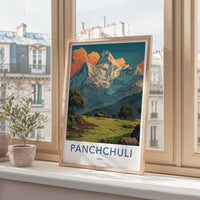 Panchchuli Poster - India Snow Capped Peaks Travel Art