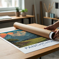 Panchchuli Poster - India Snow Capped Peaks Travel Art