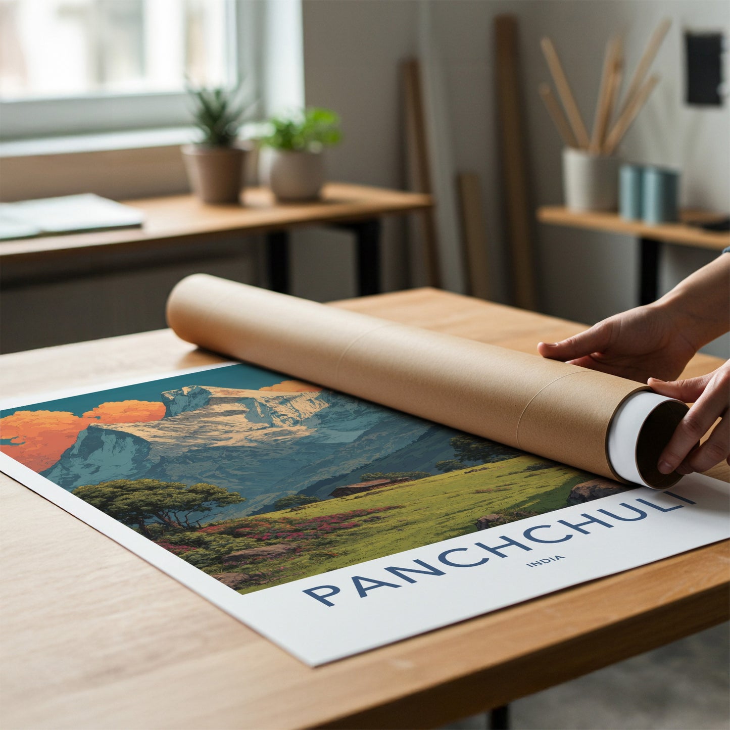Panchchuli Poster - India Snow Capped Peaks Travel Art
