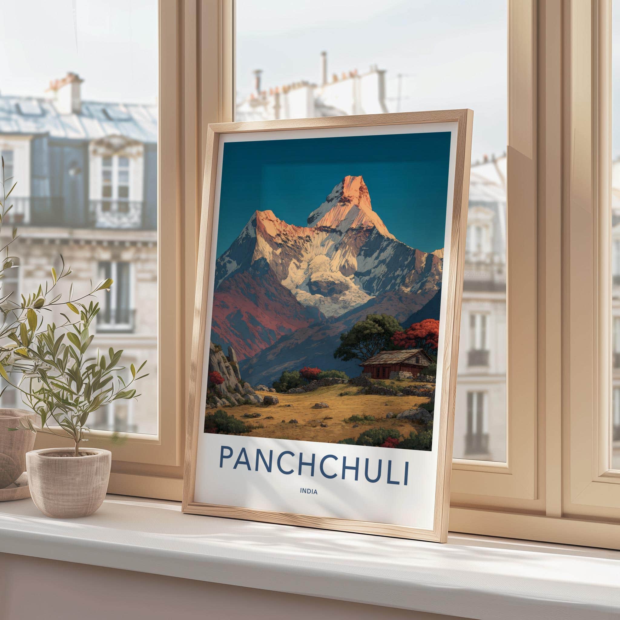 Panchchuli Poster - India Wall Art - Uttarakhand Mountain Home Gift