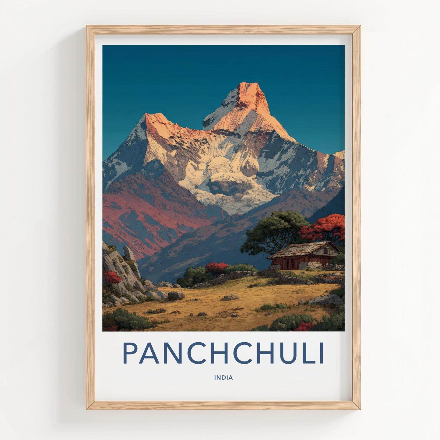 Panchchuli Poster - India Wall Art - Uttarakhand Mountain Home Gift