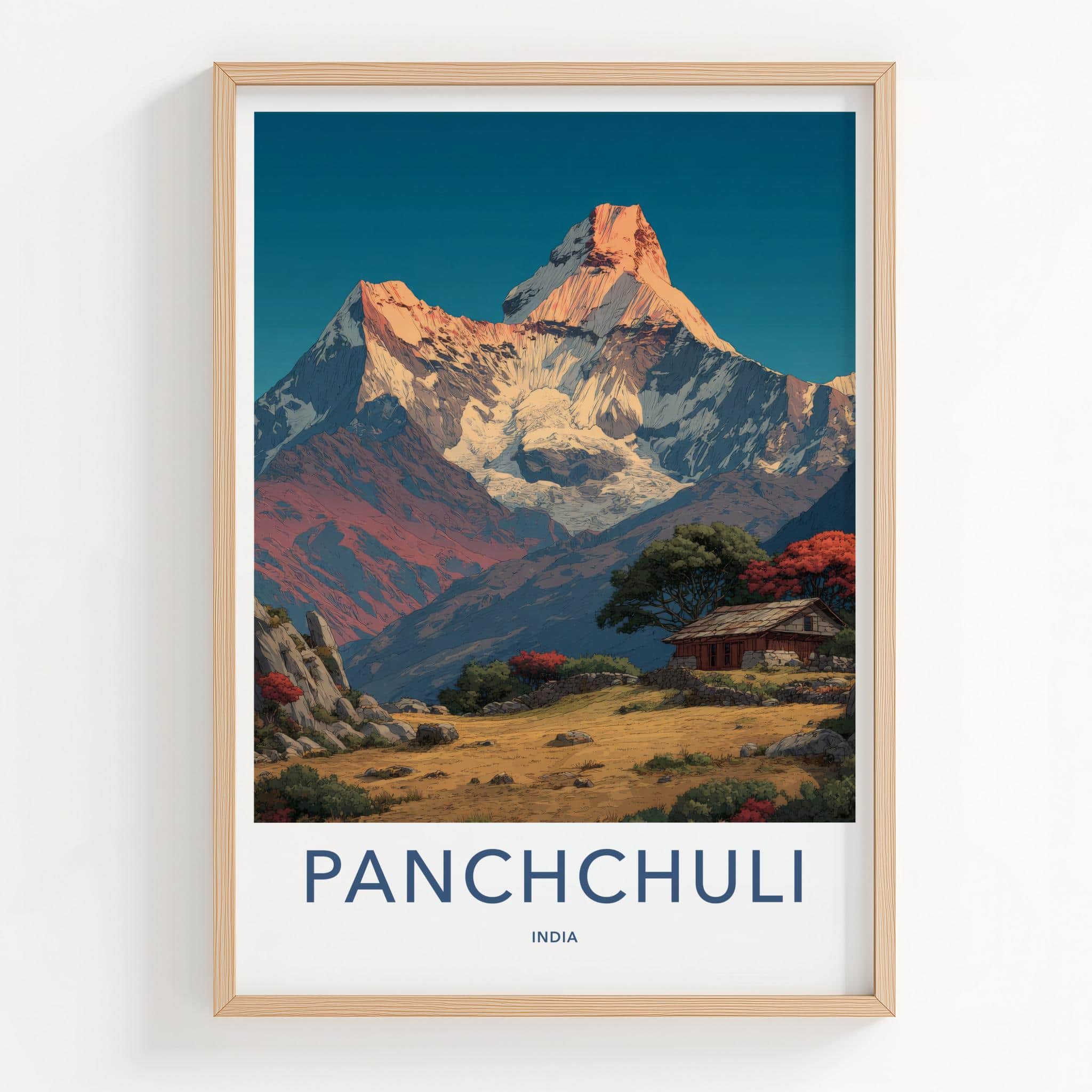 Panchchuli Poster - India Wall Art - Uttarakhand Mountain Home Gift